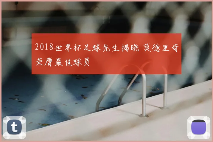2018世界杯足球先生揭晓 莫德里奇荣膺最佳球员